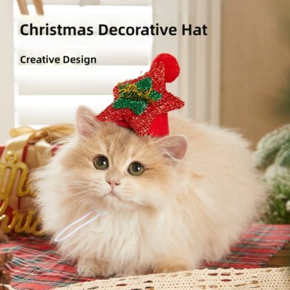 Cat Christmas Cat Dog Ragdoll Puppy Kitten Hat Neck Scarf Decoration Kitten Pet Accessories