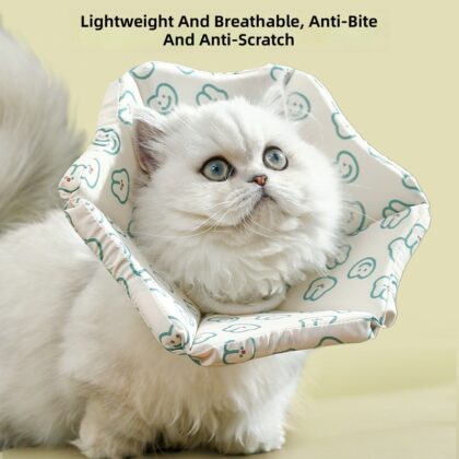 Pet Elizabethan Collar Adjustable Collar Cat and Dog Anti-Licking and Anti-Biting Beauty Headgear Cleaning Collar Cross-Border