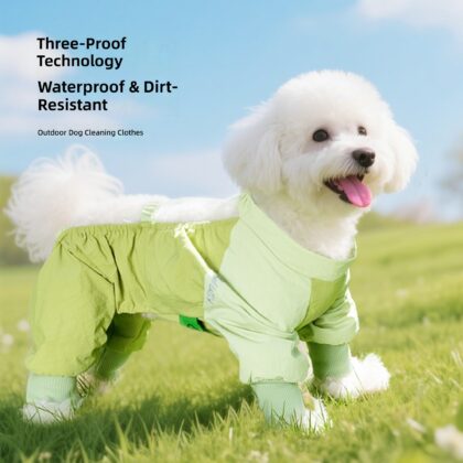 Dog Dust-Proof Pants, Small Size Dogs Four-Legged Clothes, Dog Walking Artifact, Teddy Bichon Outdoor Waterproof, Urine-Proof and Dirt-Proof Leg Covers