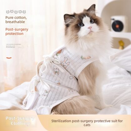 New four seasons anti-licking sterilization clothing surgical clothing female cat weaning clothing cat cat thin cat clothes cross-border wholesale