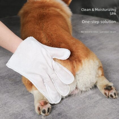 Customized Packaging Scented Pet Disposable Gloves Dog Bath Deodorizing Disposable Cat Cleaning Dry Cleaning Gloves