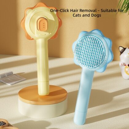 Petlinks Foxy Frenzy Sunflower Pet Hair Removal Comb for Short Haired Cats