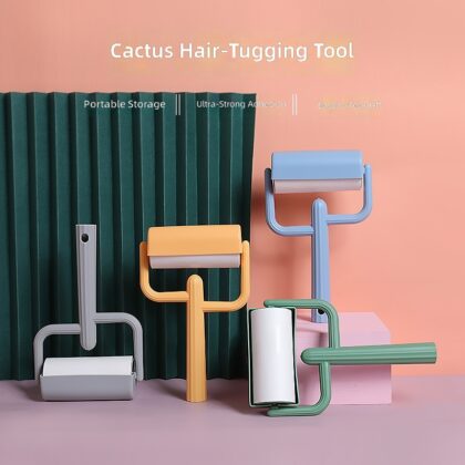 Pet Sticker Tear Roller Cactus Sticker Dog Hair Cleaning Sticky Pet Cleaning Supplies