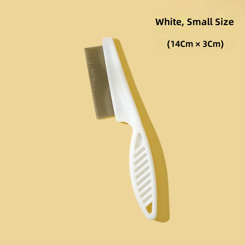 Cat Feather Wand Pet Grooming Comb, Stainless Steel Fine-Toothed Flea Removal Tool - Image 12