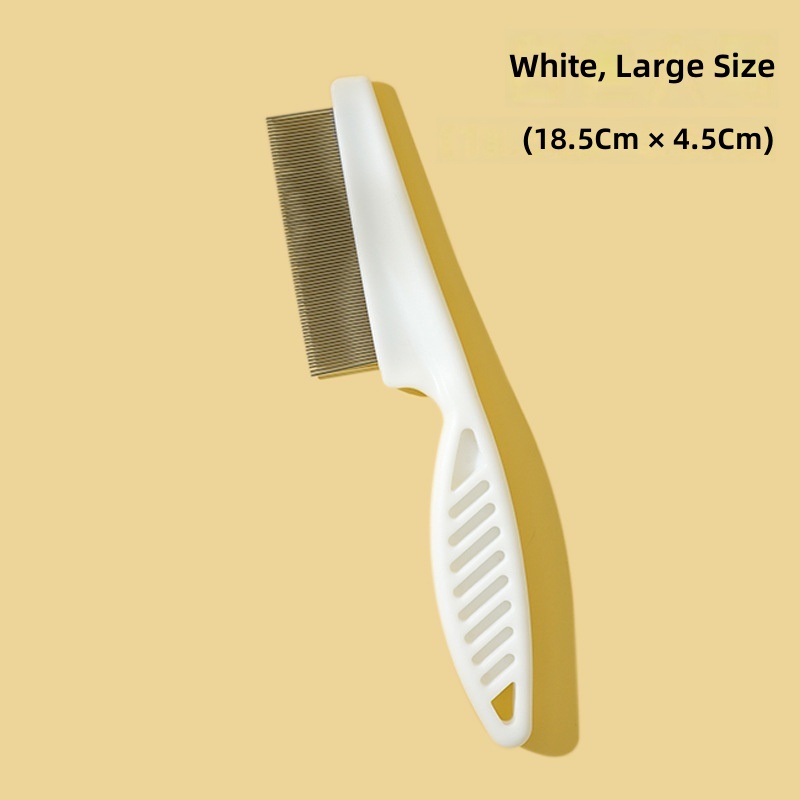 Cat Feather Wand Pet Grooming Comb, Stainless Steel Fine-Toothed Flea Removal Tool - Image 6
