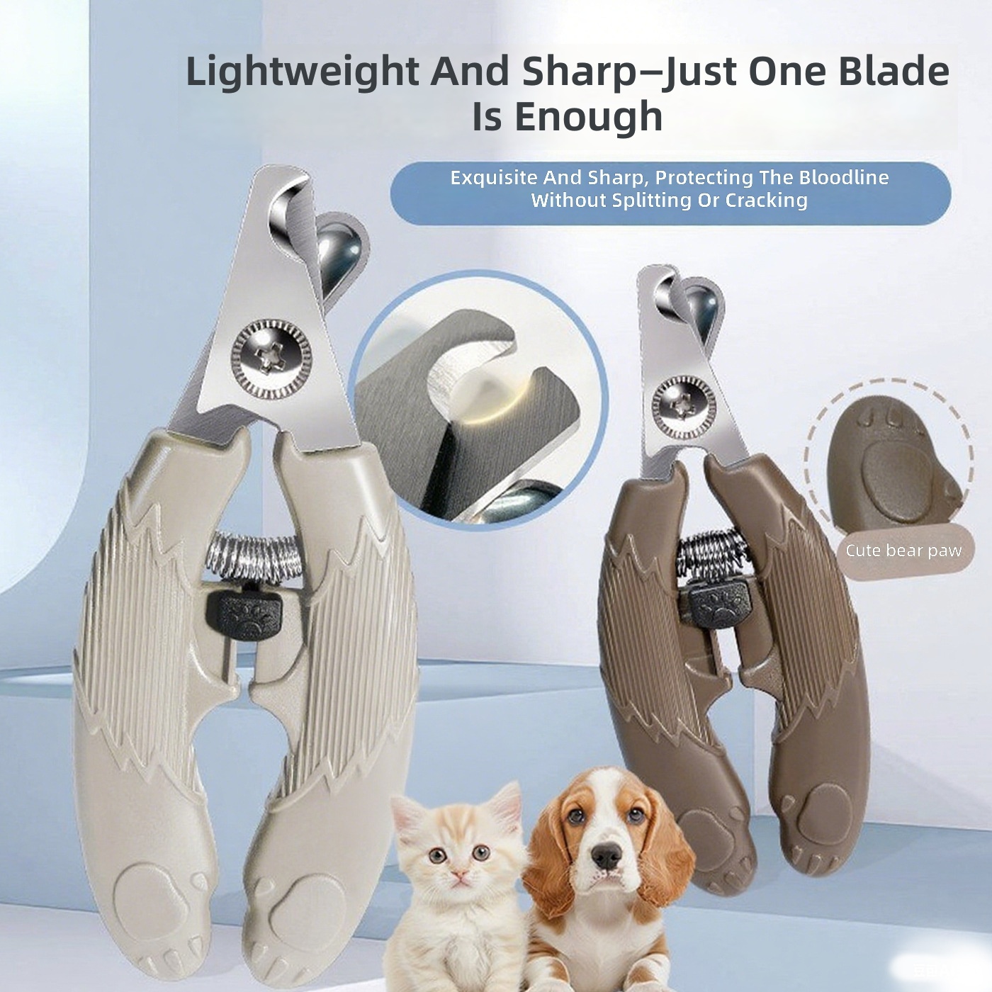 Petlinks Roaming Runner Dog Nail Clippers, Stainless Steel Pet Grooming Tools, Dark Coffee & Light Coffee