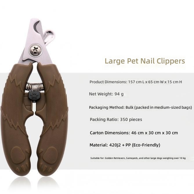 Petlinks Roaming Runner Dog Nail Clippers, Stainless Steel Pet Grooming Tools, Dark Coffee & Light Coffee - Image 4