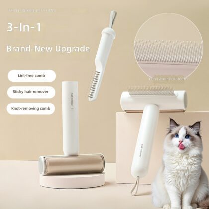 Petlinks Foxy Frenzy Three-in-One Pet Comb for Dogs & Cats to Remove Floating Hair