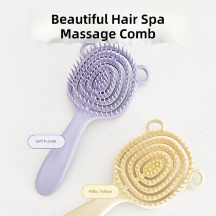 Petlinks Foxy Frenzy Pet Massage Comb for Long Haired Cats - Round Shape, Tender Purple, LDPE