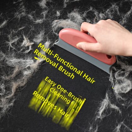 Petlinks Foxy Frenzy Pet Hair Removal Comb for Medium Dogs - Red/Blue Square Silicone Comb