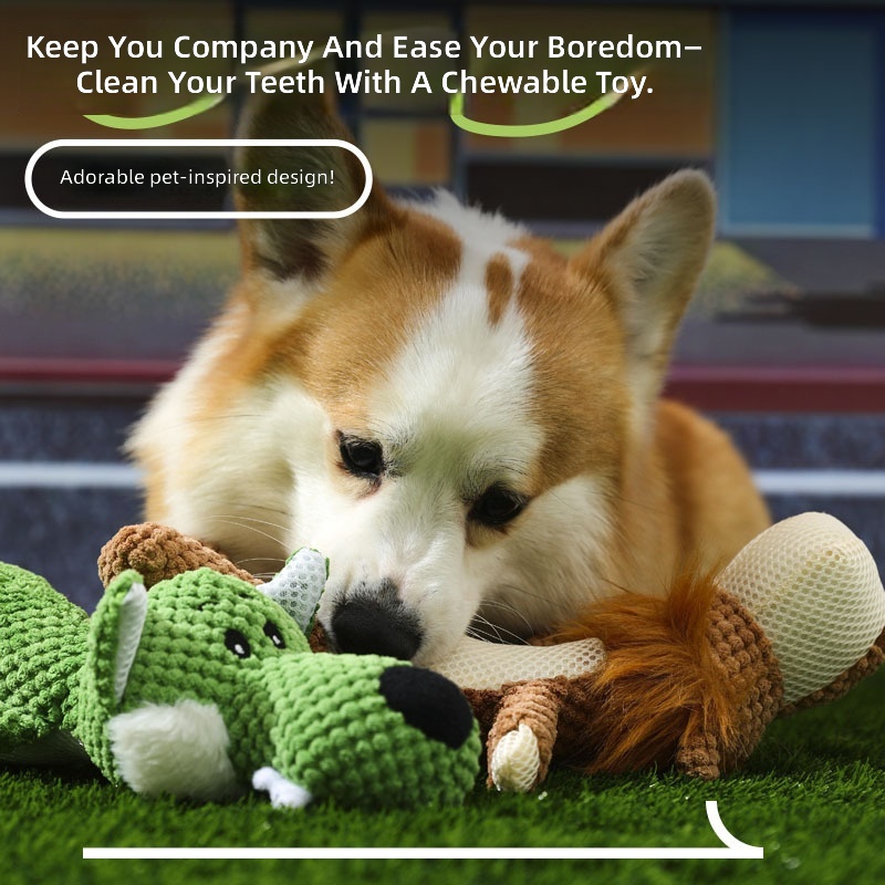 Pet toys plush dog molars interactive toys cute animal modeling manufacturers in stock wholesale cross-border explosions - Image 2