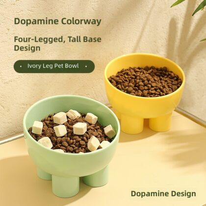 New macaron color elephant leg neck protection bowl cat food bowl cat bowl anti-knock Pet Bowl tableware cross-border wholesale