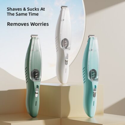 Pet Hair Suction Shaver with Built-In Vacuum Cleaner with Bass Noise, Cat Electric Clipper, Hair Clipper, Complete Set of Pet Hair Remover