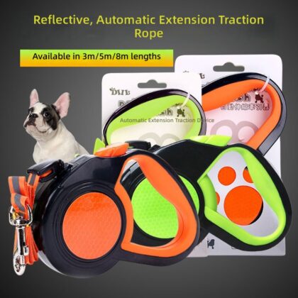 Pet leash retractable dog walker dog leash reflective nylon dog leash automatic retractable dog leash