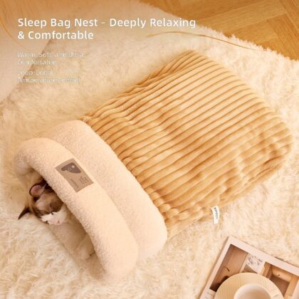 Autumn and winter warm cat nest sleeping bag drill hole nest closed small cat nest security dog nest drill bed cross-border factory wholesale