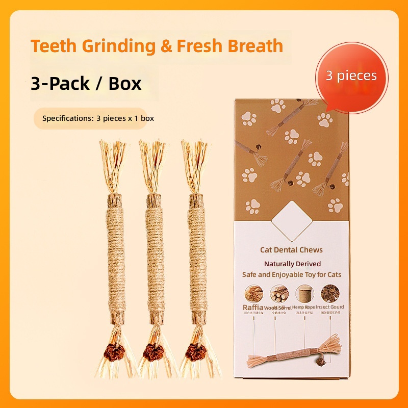 Popular Teething Cat Toy Catnip Ball Wood Polygonum Self-Pleasure Relief Bite-Resistant Kitten Teething Stick Cross-Border Wholesale - Image 13