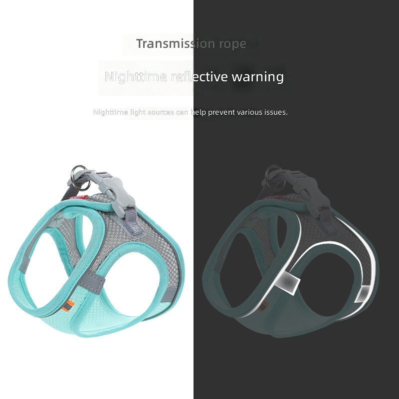 Pet out traction rope medium and small dog chest back high quality reflective dog walking rope cat traction rope cross-border wholesale - Image 2