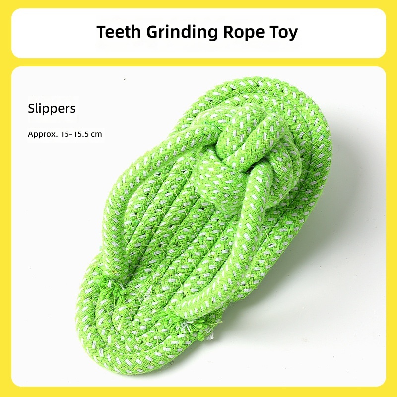 Dog Toy Knot Tug Toy Interactive Pull Bite Rope Molar Large and Medium Small Dog Wool Bite Resistant Rope Knob - Image 9