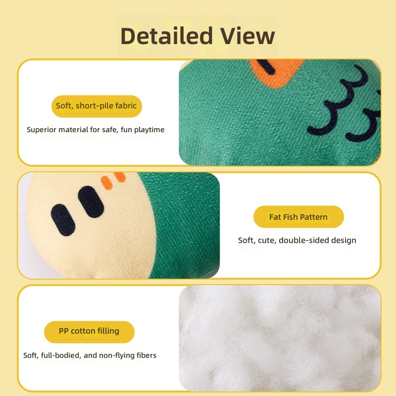 New Sounding Dog Toy Simulates Fat-Headed Fish, Grinds Teeth and Cleans Teeth, Self-Pleasure and Relieves Boredom, Cotton Rope Pet Toy Cross-Border Wholesale - Image 4