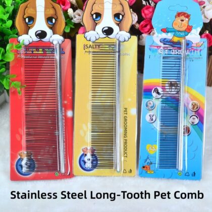 Petlinks Foxy Frenzy Stainless Steel Dog Comb for Long Hair Grooming