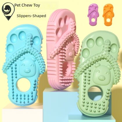 Cross-border dog bite toy slippers shape dog grinding stick tooth cleaning artifact bite-resistant pet toys wholesale