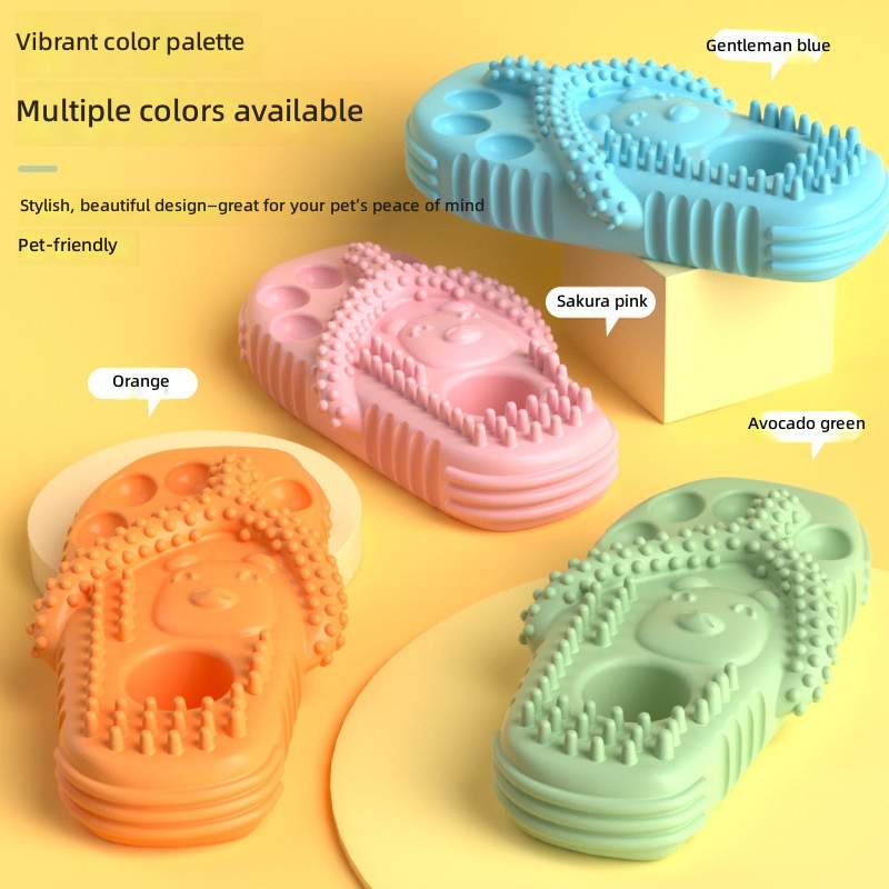 Cross-border dog bite toy slippers shape dog grinding stick tooth cleaning artifact bite-resistant pet toys wholesale - Image 2