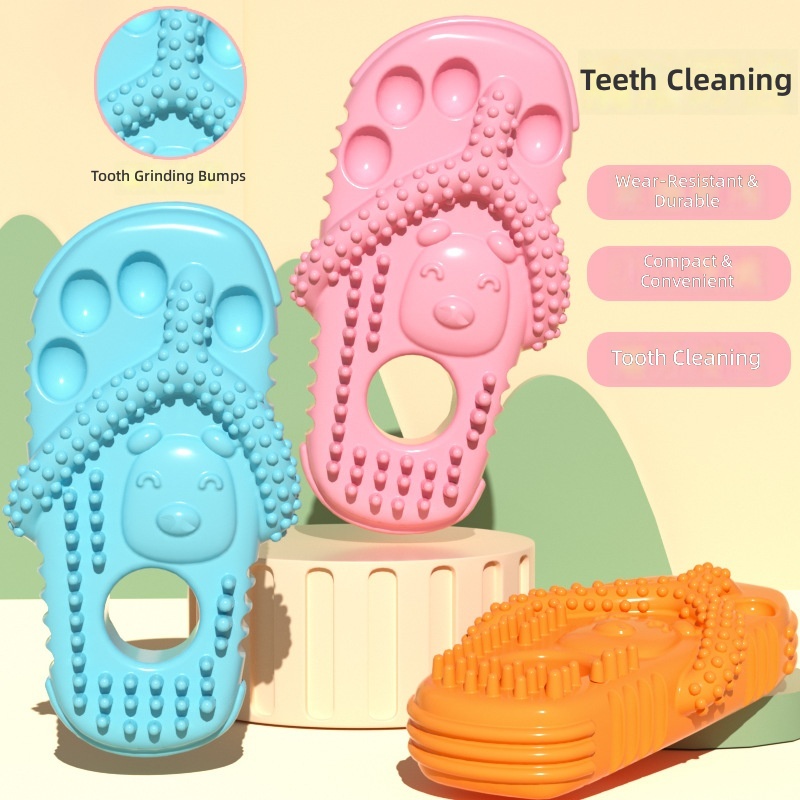 Cross-border dog bite toy slippers shape dog grinding stick tooth cleaning artifact bite-resistant pet toys wholesale - Image 3