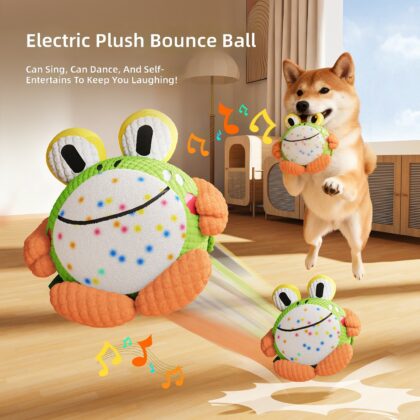 Dog Toy Electric Jumping Ball Pet Self-Entertainment Boredom-Relief Gadget Sound-Making Puppy Teething Durable Chew-Resistant Teddy Corgi Dog