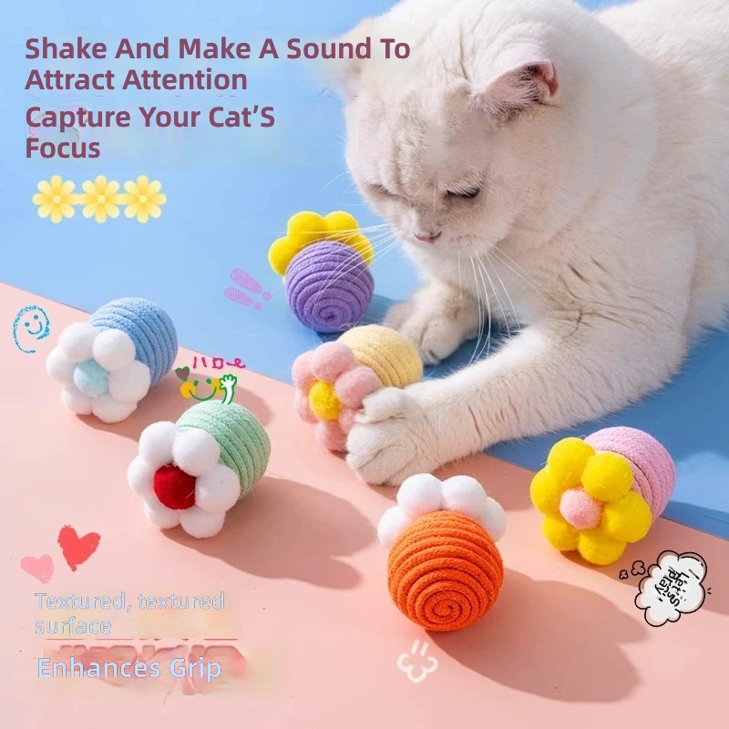 Cat Toy Self-Entertainment Boredom-Relief Gadget Teasing Cat Stick Mint Teething Stick Cotton Rope Ball Kitten Toy Essential Supplies - Image 3