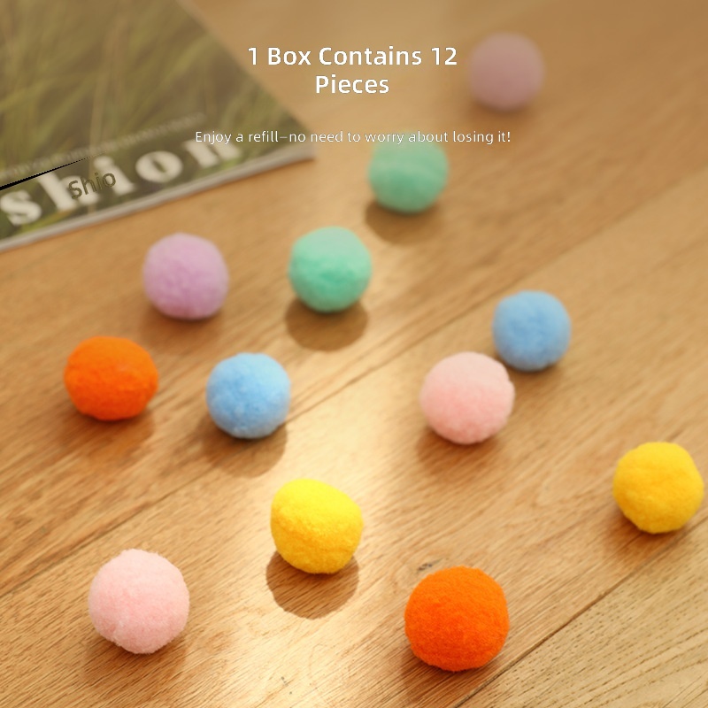 Cat Toy Self-Pleasure Ball to Relieve Boredom, Silent Plush Ball Cat Toy Doll to Accompany Cats and Pet Supplies - Image 4