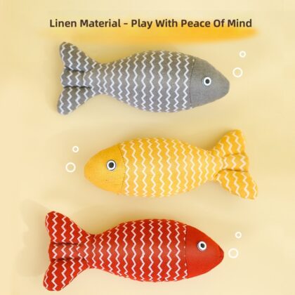 Oversized pet cat mint fish toy cat toy cat linen fish self hi cat mint doll cat toy