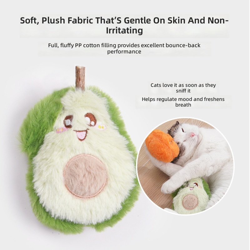 Cat Plush Toys Self-hi to relieve boredom Fruit Wood Geng Doll Cat Toys Cross-border Wholesale in stock Polygonum - Image 2