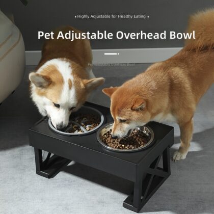 Factory direct sales Amazon cross-border dog basin stainless steel elevated bowl cat Dog Bowl feeder pet supplies wholesale
