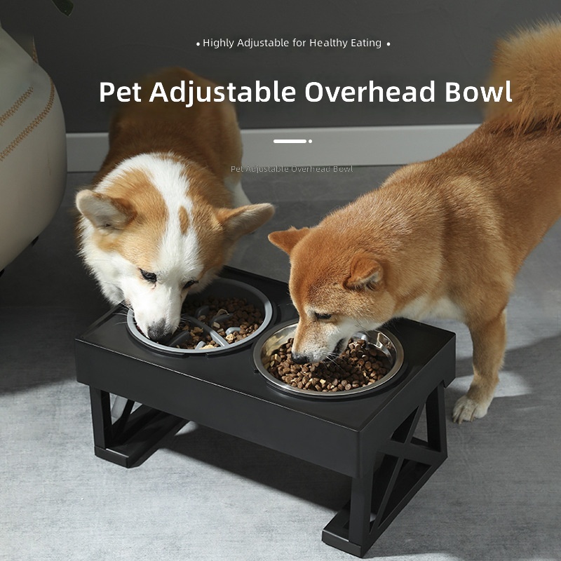 Factory direct sales Amazon cross-border dog basin stainless steel elevated bowl cat Dog Bowl feeder pet supplies wholesale