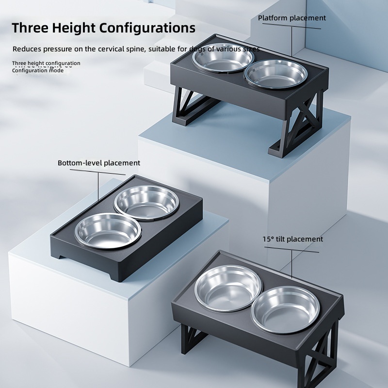 Factory direct sales Amazon cross-border dog basin stainless steel elevated bowl cat Dog Bowl feeder pet supplies wholesale - Image 3