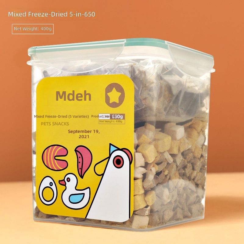 Pet Freeze-dried Snack Bucket Dried Fish and Chicken Granules Freeze-dried Dog Snack Food Mix Food Training Reward Snack Cat Food - Image 13