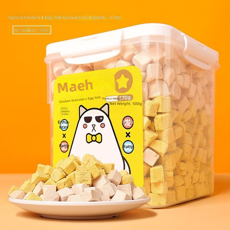 Pet Freeze-dried Snack Bucket Dried Fish and Chicken Granules Freeze-dried Dog Snack Food Mix Food Training Reward Snack Cat Food - Image 6