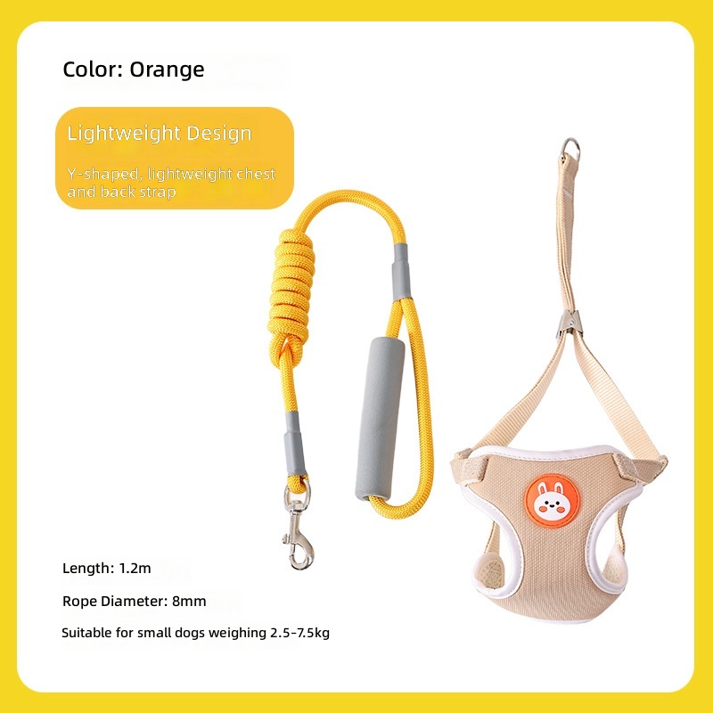 New Pet Harness Suede Cat and Dog Harness Bunny Breathable Dog Leash Dog Leash Wholesale - Image 6