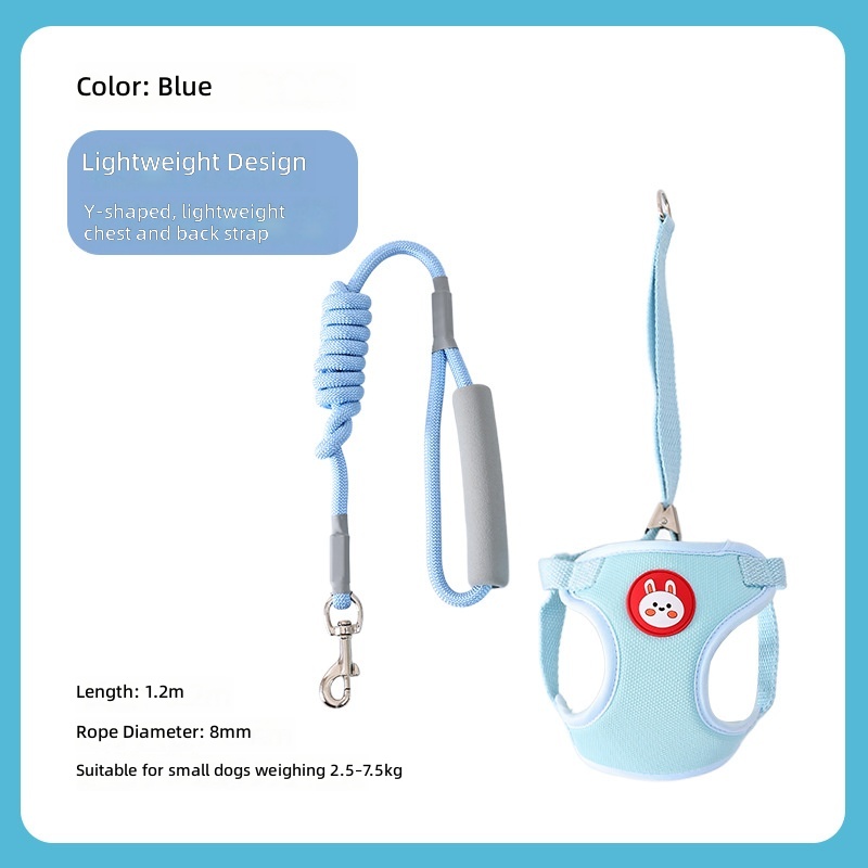 New Pet Harness Suede Cat and Dog Harness Bunny Breathable Dog Leash Dog Leash Wholesale - Image 7