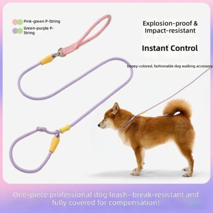 Dog Traction Rope Explosion-proof Small P Rope Anti-break Free Adjustment Special Pet Chain for Large Dogs Walking Dogs