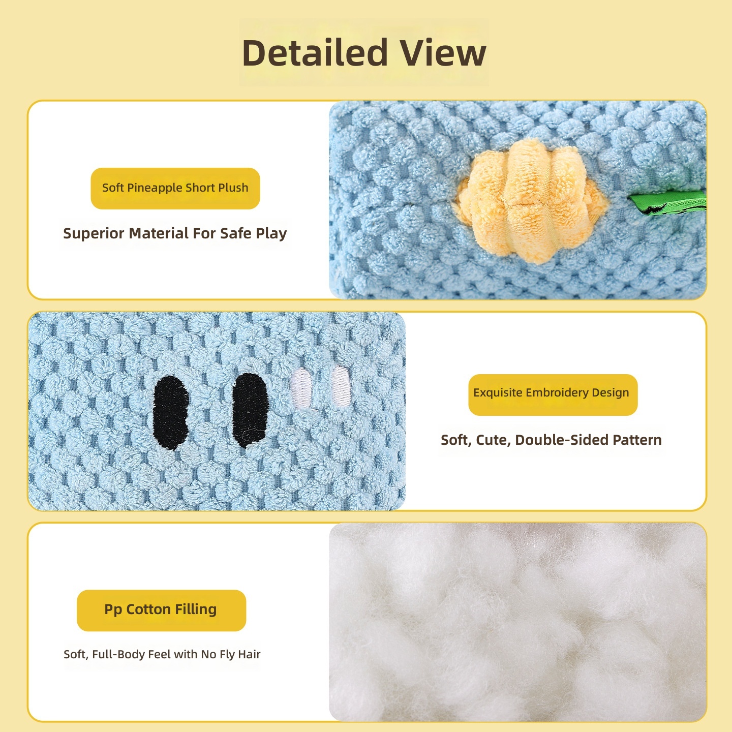 Pet Plush Hammer Toy, Self-Pleasure, Boredom Relief, Teeth Grinding, Bite-Resistant Plush Rope Knot, Sound-Making Puppy Tug-Of-War Pet Supplies - Image 4