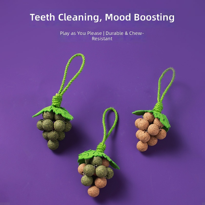 New Cat Toy Cat Grape Sui Sui Xiang Multi-Flavored Cat Mint Teeth Grinding Teeth Cleaning Self-Pleasure Play Pet Toy