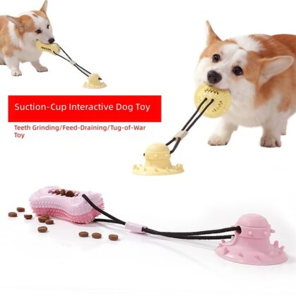 Pet Sucker Pull Rope Toy Bite-Resistant Teeth Cleaning Leakage Ball Dog Dogs Depressing and Decompressing Dog Toys Pet Supplies