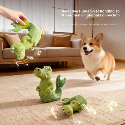 New Dog Toy Cartoon Crocodile Shape Pet Latex Sound Toy Small and Medium-Sized Dogs Bite-Resistant Teething Toy