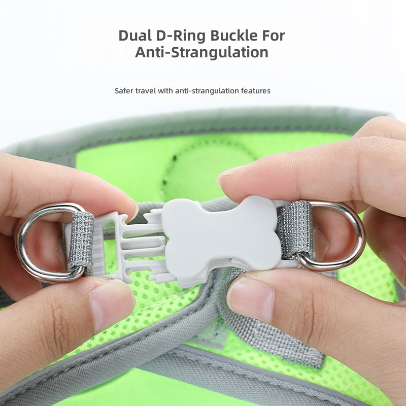 Cross-Border Pet Reflective Leash Harness Vest Type Anti-Breakaway Harness Breathable Cat and Dog Leash - Image 4