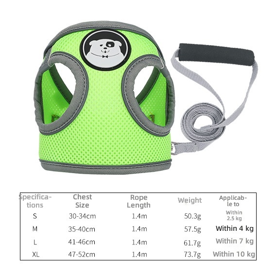 Cross-Border Pet Reflective Leash Harness Vest Type Anti-Breakaway Harness Breathable Cat and Dog Leash - Image 7