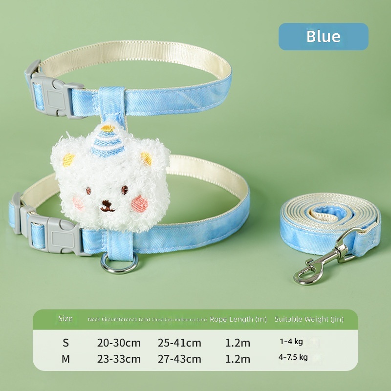 Cats Chest and Back Cute Bear Accessories Anti-break Free into Kitten Safety Buckle Traction Rope Special for Pets Walking Cats - Image 6