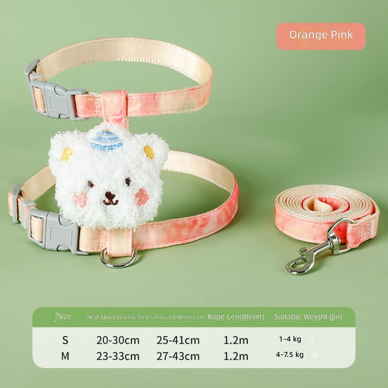 Cats Chest and Back Cute Bear Accessories Anti-break Free into Kitten Safety Buckle Traction Rope Special for Pets Walking Cats - Image 7