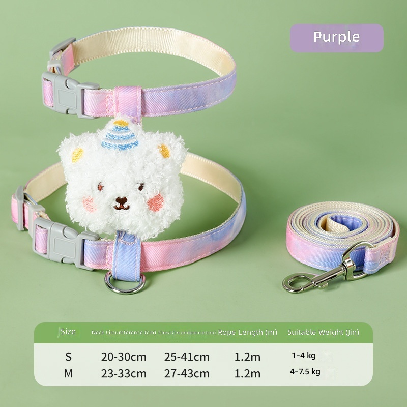 Cats Chest and Back Cute Bear Accessories Anti-break Free into Kitten Safety Buckle Traction Rope Special for Pets Walking Cats - Image 8