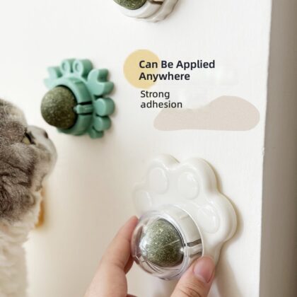 New Cat Toy That Sticks to the Wall, Catnip Ball on the Head, Self-Entertainment to Relieve Boredom, Amuse the Cat, Lick and Grind Teeth, Clean Teeth